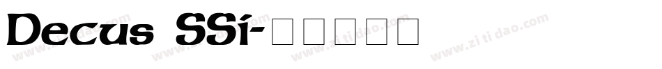 Decus SSi字体转换